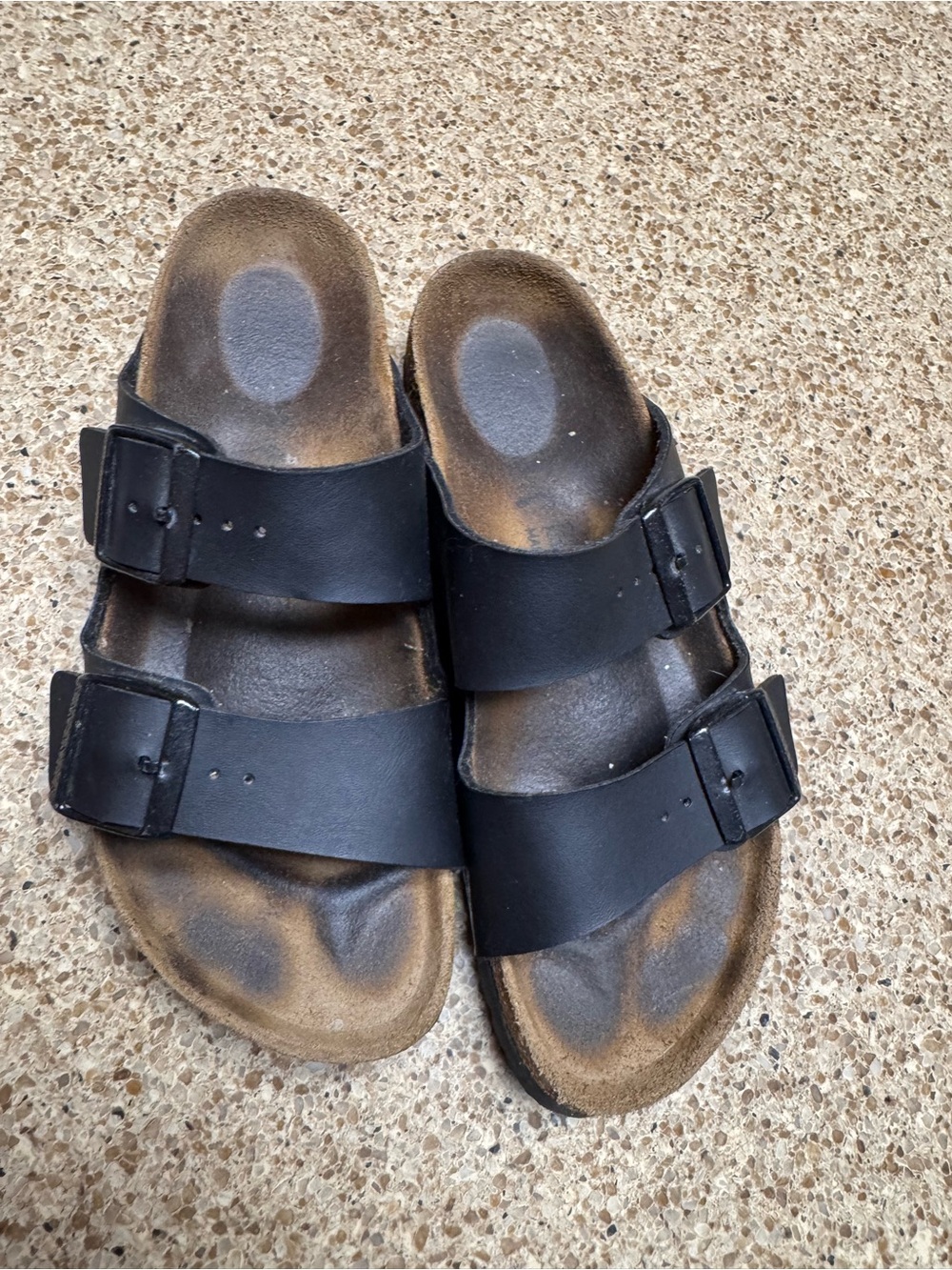 Birkenstock Arizona Black Double-Strap Slide Sandals